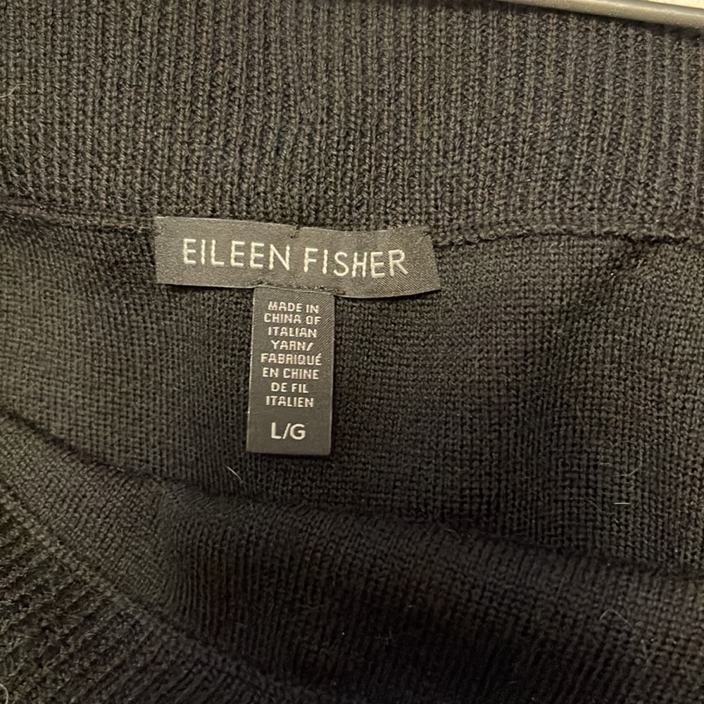 Eileen fisher black and grey striped knit skirt - Picture 5 of 6